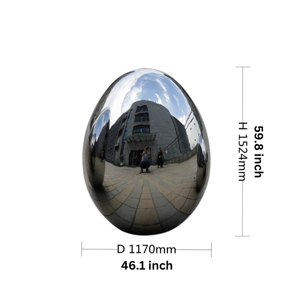 Stainless Steel Oval Egg Sculptures