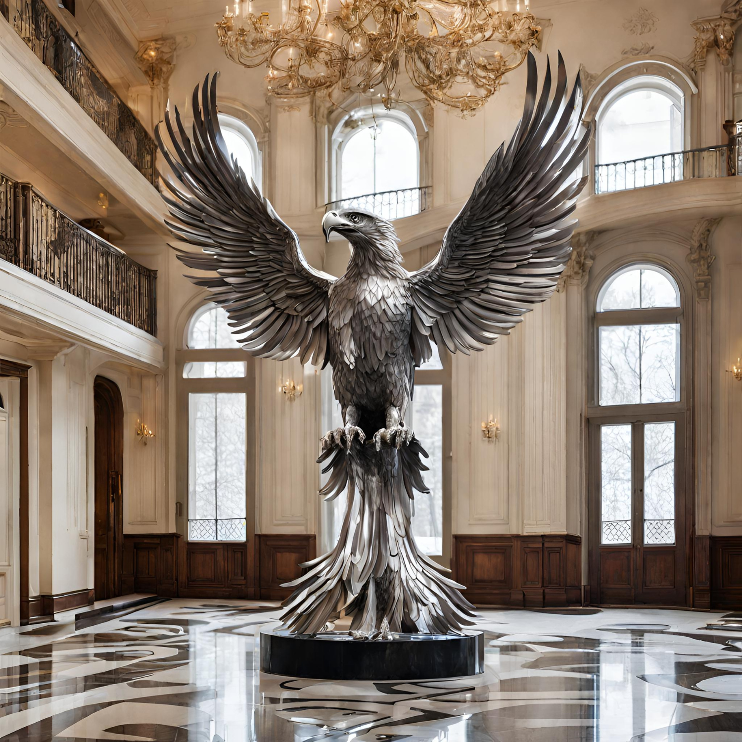 OSO Stainless Steel Eagle Sculpture