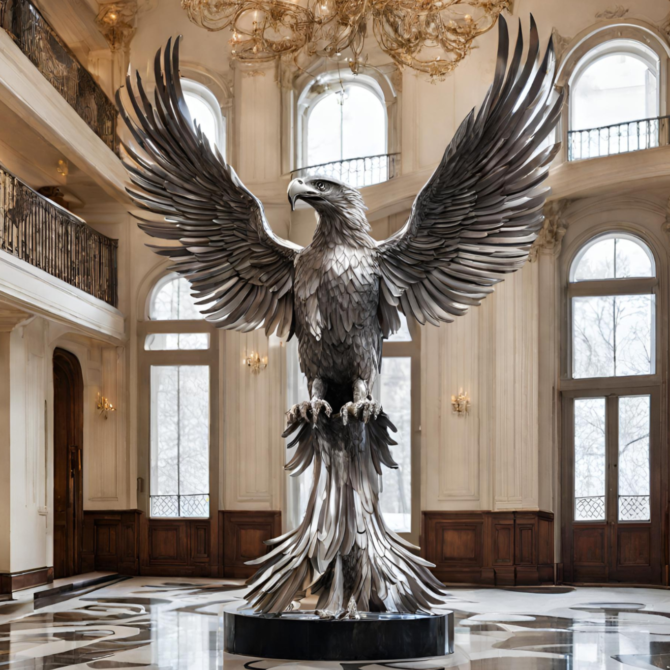 OSO Stainless Steel Eagle Sculpture