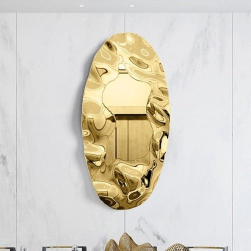 Stainless Steel Oval Mirror