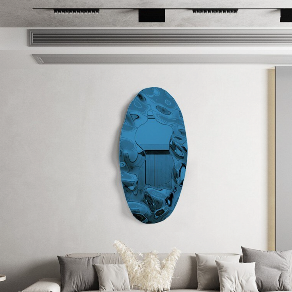 Stainless Steel Oval Mirror